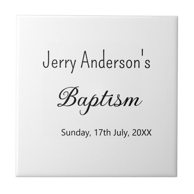 Batismo católico crianças modernas e simples QR mí (Frente)