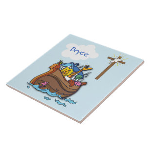 Batismo de Bebê de Arca de Noah Personalizável, Az