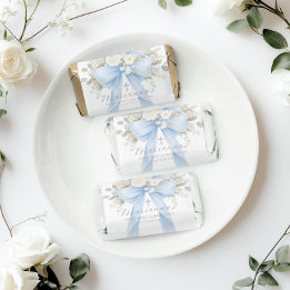 Batismo de Bebê Menino com Laço Azul Floral