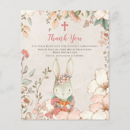 Batismo de Christening de Bunny Orçamento Obrigado