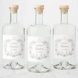 Batismo de Frame Floral Elegante