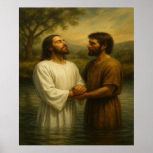 Batismo de Jesus™ LDS Wall Art Impressão