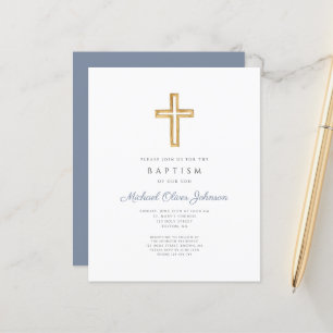Batismo De Menino Religioso Da Madeira Azul Com De
