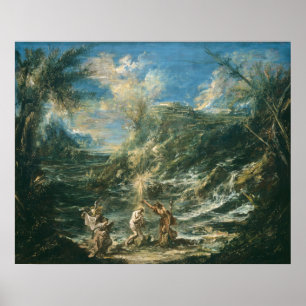 Batismo do Cristo - A. Magnasco Fine Art Poster