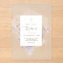 Batismo floral de aquarela