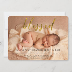 Batismo fotográfico elegante   Convite de Natal