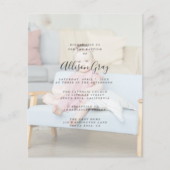 Batismo Fotográfico Moderno | Orçamento Flyer (Frente)