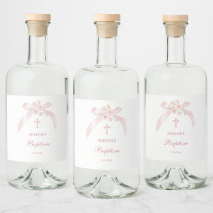 Batismo Laço Rosa Floral
