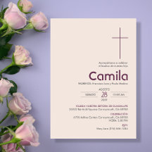 Batismo Minimalista Elegante do Convite Bautizo