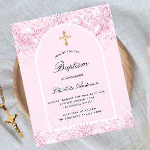 Batismo orçamentário blush cor-de-rosa poeira