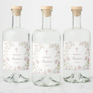 Batismo Quadro Floral Blush