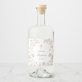 Batismo Quadro Floral Blush