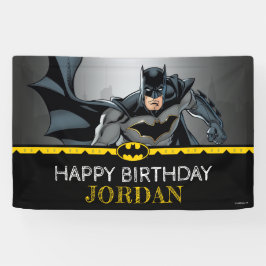 Batman | Banner de aniversário feliz do quadro cha