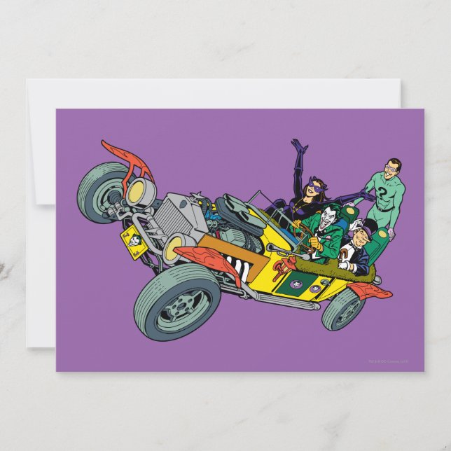 Batman Villains Em Jokermobile (Frente)