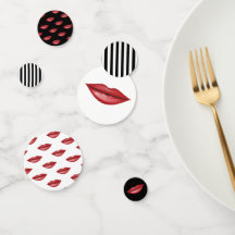 Batom de Lábios Vermelhos Brilhantes Beijo Festa d