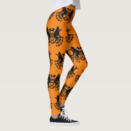 Bats and Black Cats Halloween Leggings Party