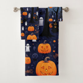 Bats & Cats: Conjunto de Toalhas de Halloween Kitc
