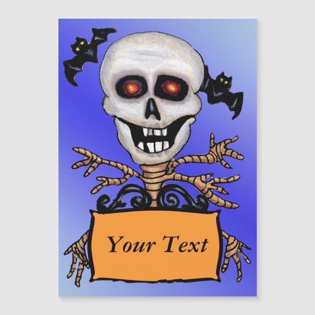 Bats de Sinais de Árvore Crânio Assustador (Frente)