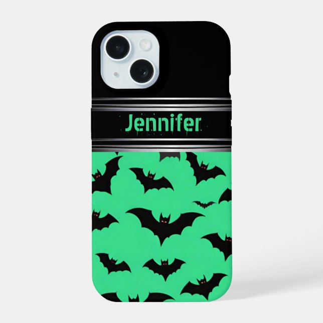 Bats Voadores em Verde: Víbias de Halloween assust (Verso)