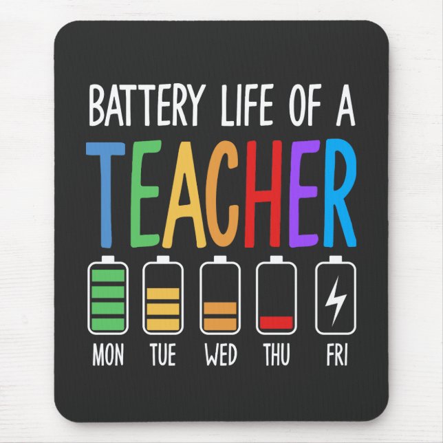 Battery Life of a Teacher Women's Mouse Pad (Frente)