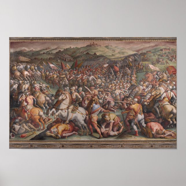 Battle of Marciano by Vasari - Poster (Frente)