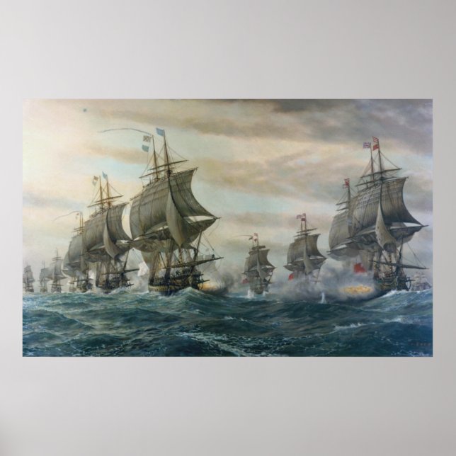 Battle of Virginia Capes Canvas Poster (Frente)