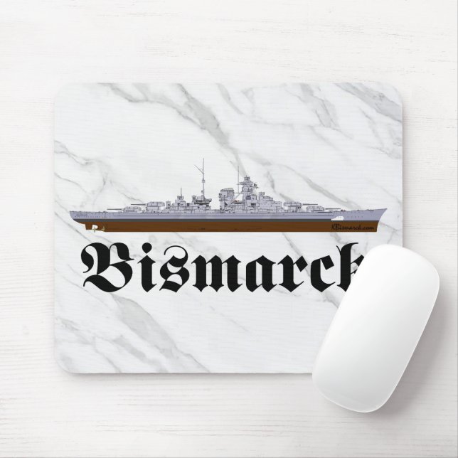 Battleship Bismarck Mousepad (Com mouse)