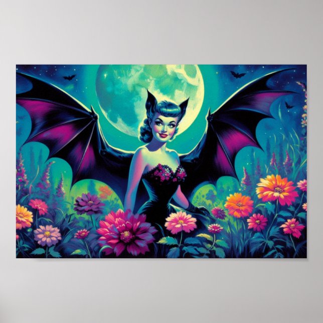 Batty Blooms poster impressão (Frente)