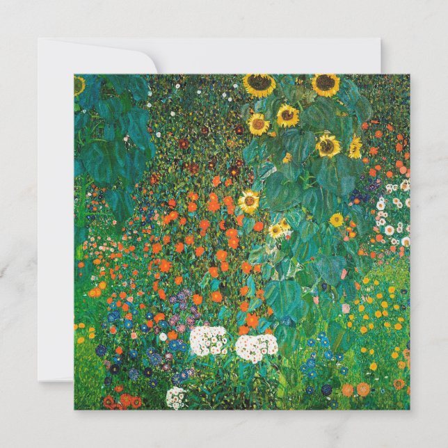 Bauerngarten mit Sonnenblumen por Gustav Klimt 190 (Frente)