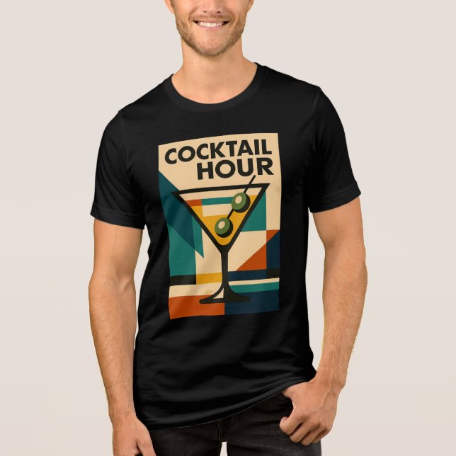 Bauhaus Meados do Século Cocktail Martini (Frente)