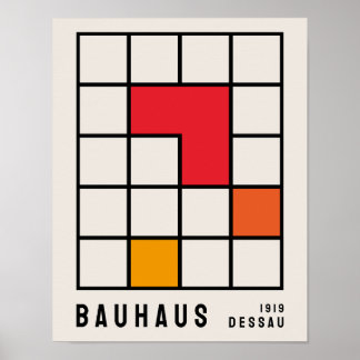 Bauhaus Poster, Impressão B16 da exposição Bauhaus