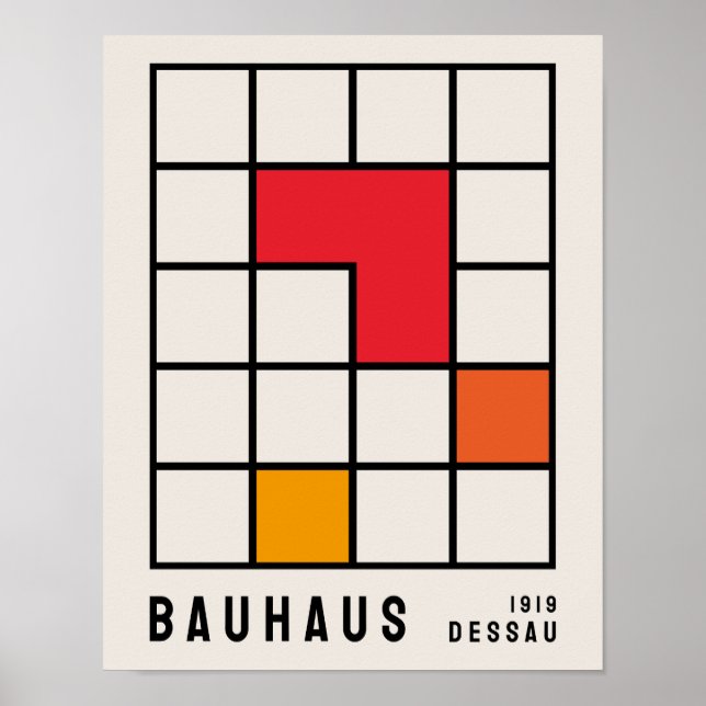 Bauhaus Poster, Impressão B16 da exposição Bauhaus (Frente)