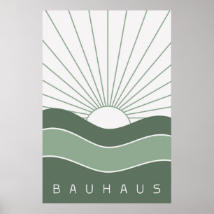 Bauhaus Sage Green Poster
