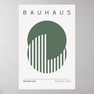 Bauhaus Sage Green Poster