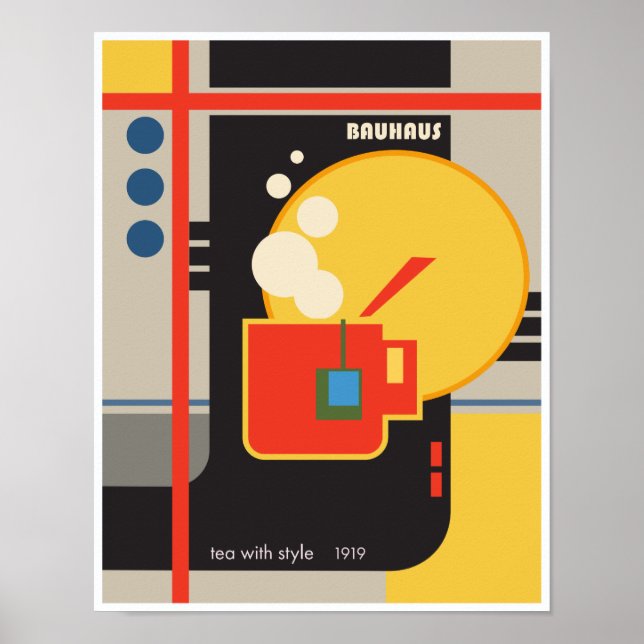 Bauhaus Tea Style Poster (Frente)