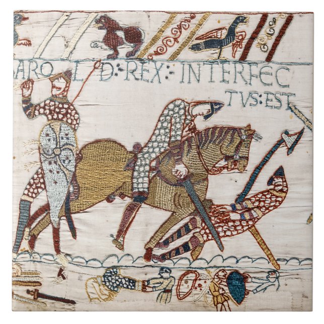 BAYEUX TAPESTRY Morte do Rei Harold na Batalha (Frente)