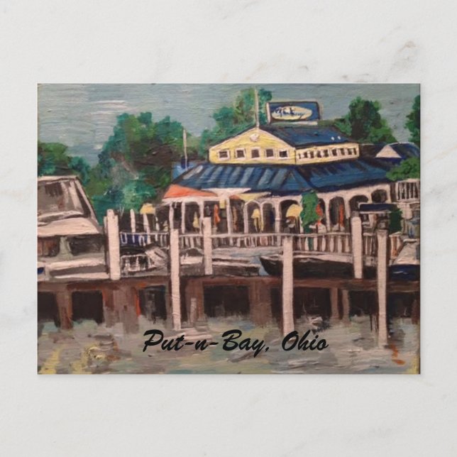 Bayview Avenue, Put-n-Bay, cartão postal de Ohio (Frente)