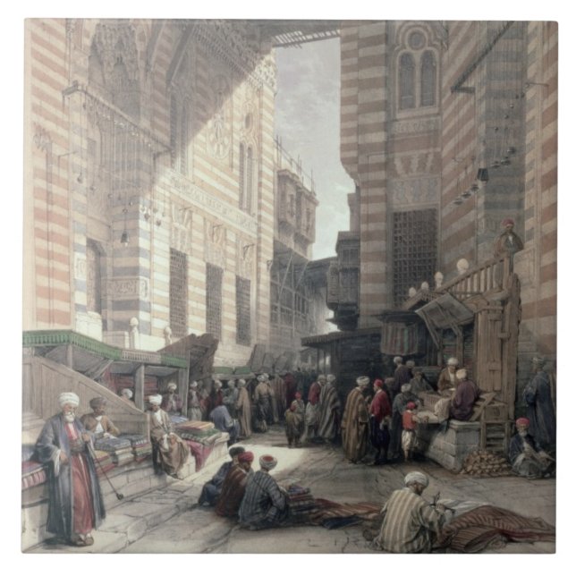 Bazar dos comerciantes de seda, o Cairo, de (Frente)