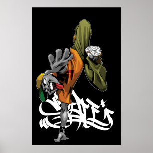 BBOY pose poster com graf