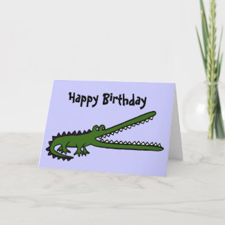 BC - Cartão de Aniversário Crocodilo Engraçado