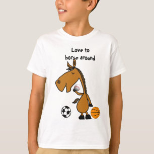BC- Horsing em torno da camisa de esportes