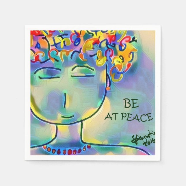 BE AT PEACE - conjunto de 50 guardanapos personali (Frente)