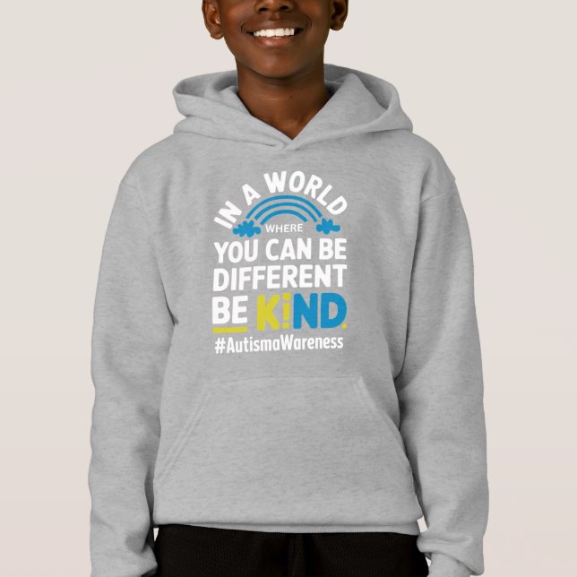 Be Kind Different Autism Awareness Rainbow Design  (Frente)