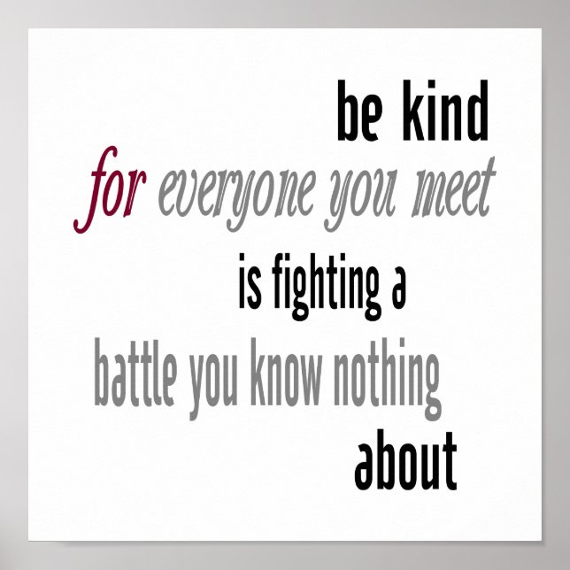 Be Kind Poster (Frente)