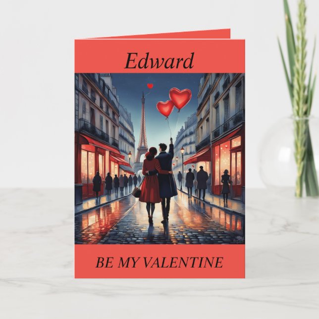 BE MEU balão de coração vermelho NAMORADOS Cartão  (Frente)