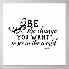 be the change poster Gandhi quote