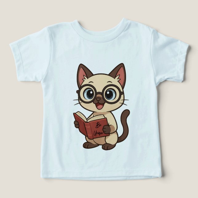 Be Unique - Cute cat T-shirtfor Kids (Design frontal)