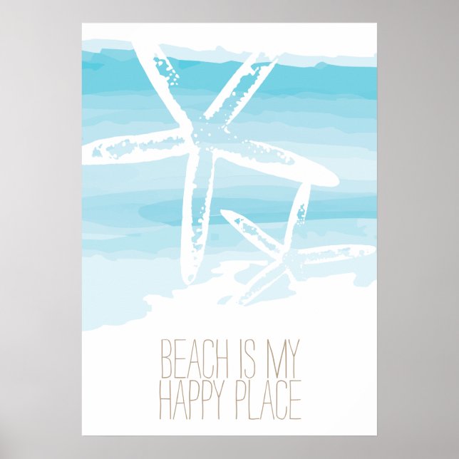 Beach and starfish | Poster (Frente)