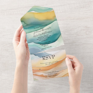 Beach Aqua Green Ocean Cream Weding