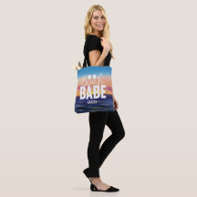 Beach Babe All-Over-Impressão Tote Bag